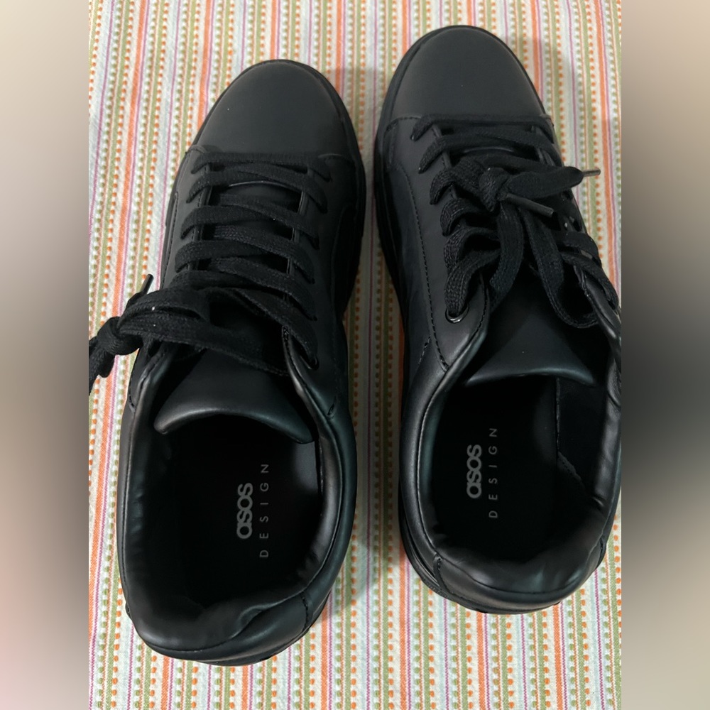 ASOS Black Fashion Sneakers. Narrow Fit. Size 9. New With Tags.